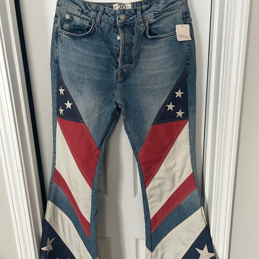 Free People Americana Flare Jeans